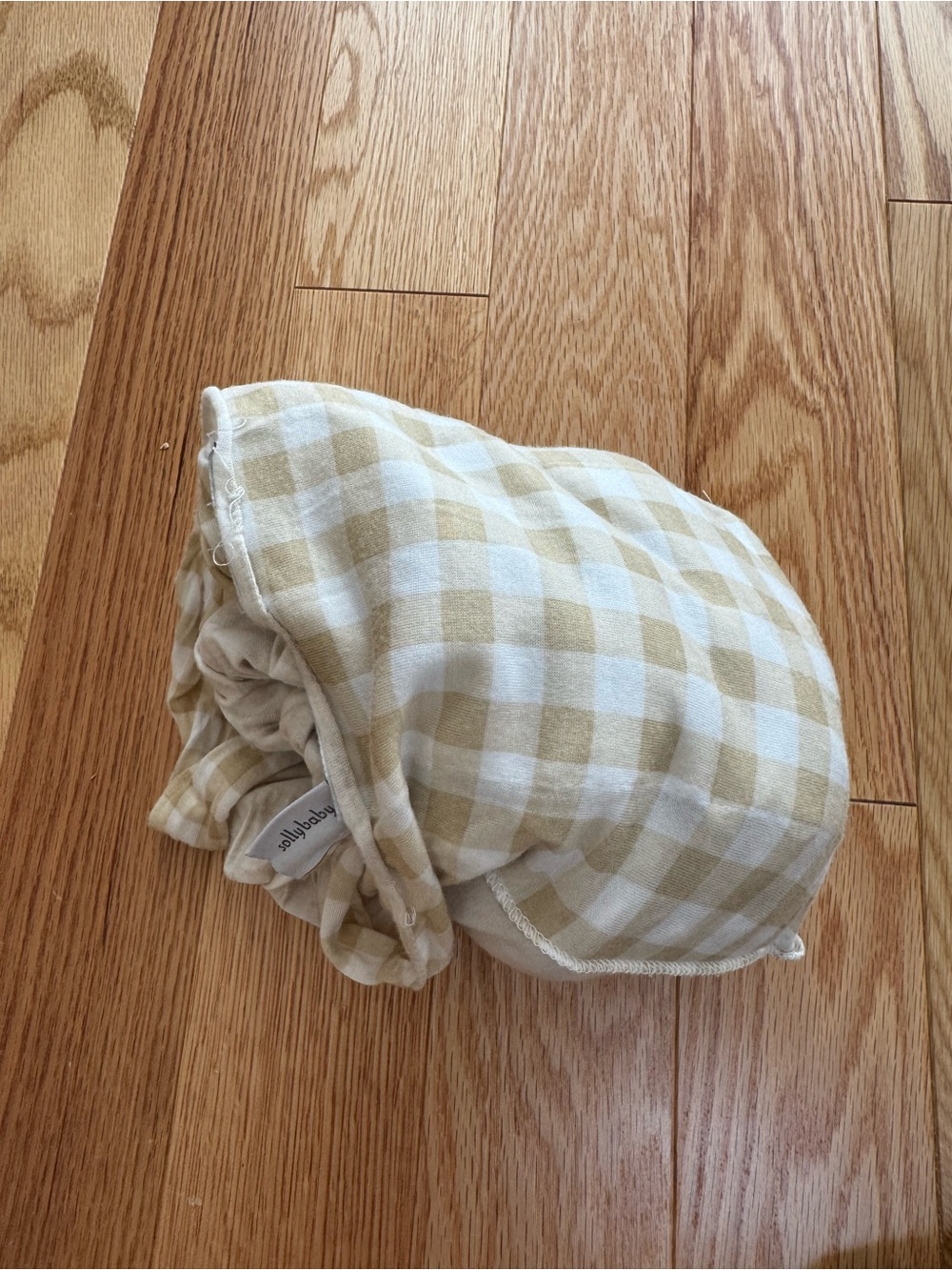 Solly baby Gingham Muslin Swaddle carrier wrap- Cream & Tan